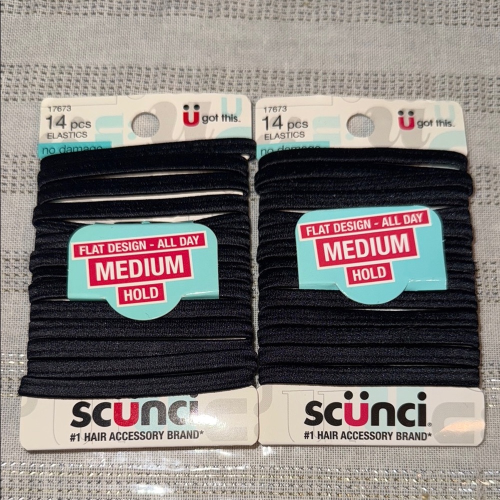 Scunci Black Medium Hold Elastics